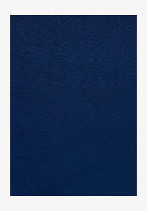 Deep blue fabric featuring a subtle ribbed texture, smooth to touch, with even coloration and no visible patterns or designs.