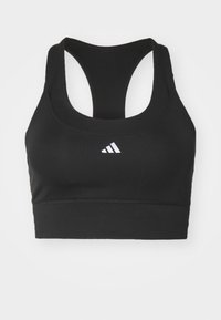 Vidutiniškai krūtinę prilaikanti sportinė liemenėlė - black