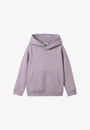 Alyvinis bliuzonas su priekiu kišene, plačiomis rankovėmis ir su raišteliu reguliuojamu kapučinu. Pagamintas iš minkštos medžiagos su lygiu paviršiumi.