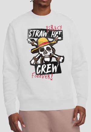 NETFLIX, ONE PIECE STRAW HAT CREW - Sweatshirt - white