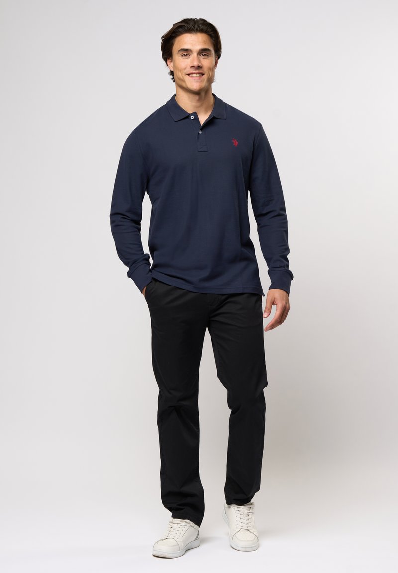 U.S. Polo Assn. UMBRETT LONG SLEEVE - Polo shirt - dark sapphire/dark blue  - Zalando