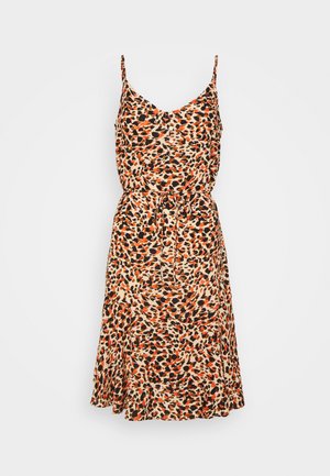 PCNYA SLIP BUTTON DRESS - Day dress - apricot cream