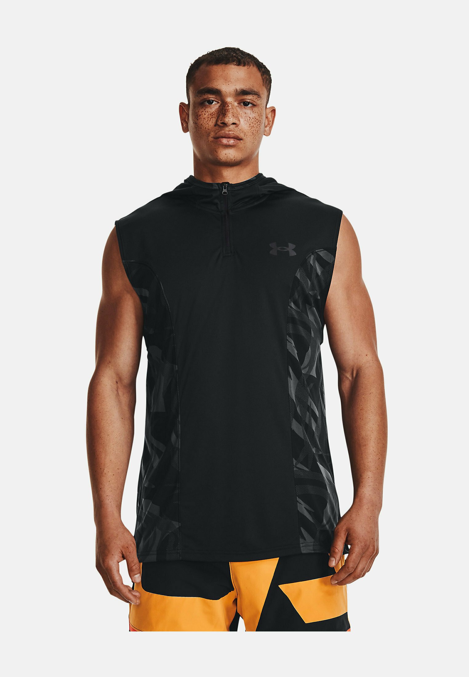 Under Armour SLEEVELESS BASELINE TANK HOODIE - Top - black/black -  Zalando.co.uk