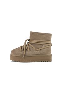 Stivaletti con plateau - taupe