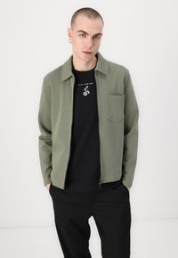Samsøe Samsøe HANNES FULL ZIP - Kardiganas - four leaf clover