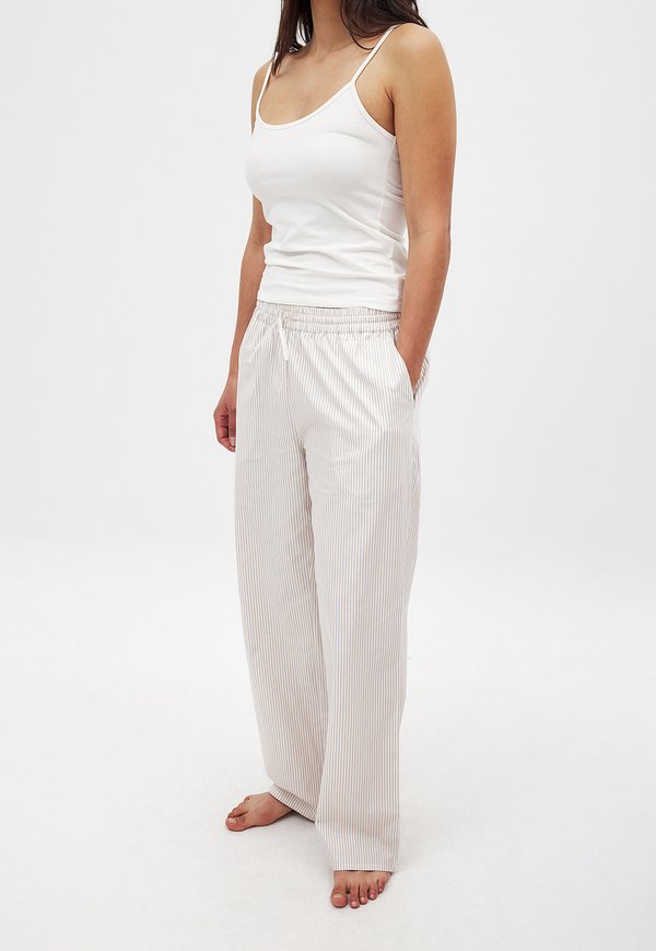 Nachtwäsche Hose - beige stripe
