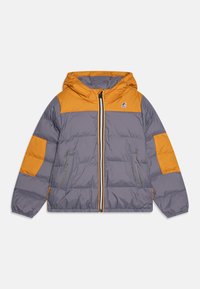K-Way P. LE VRAI 3.0 CLAUDE UNISEX - Giacca outdoor - grey blue avio/yellow inca