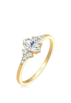 CLASSIC SPARKLING SOLITAIRE - MIT KRISTALLEN VON SWAROVSKI® - Ringe - gold-coloured