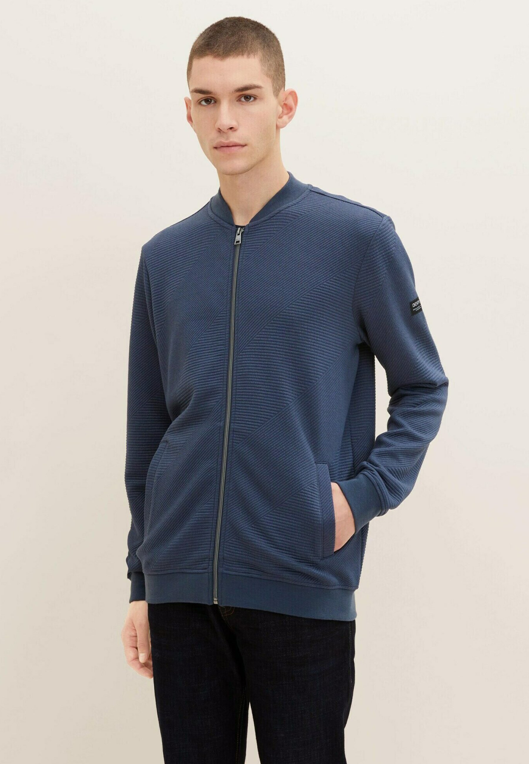 Dr. Denim Herren Dario Zip Sweatshirt – Leichter Übergrößen-Mockneck Mit Halbem Reißverschluss