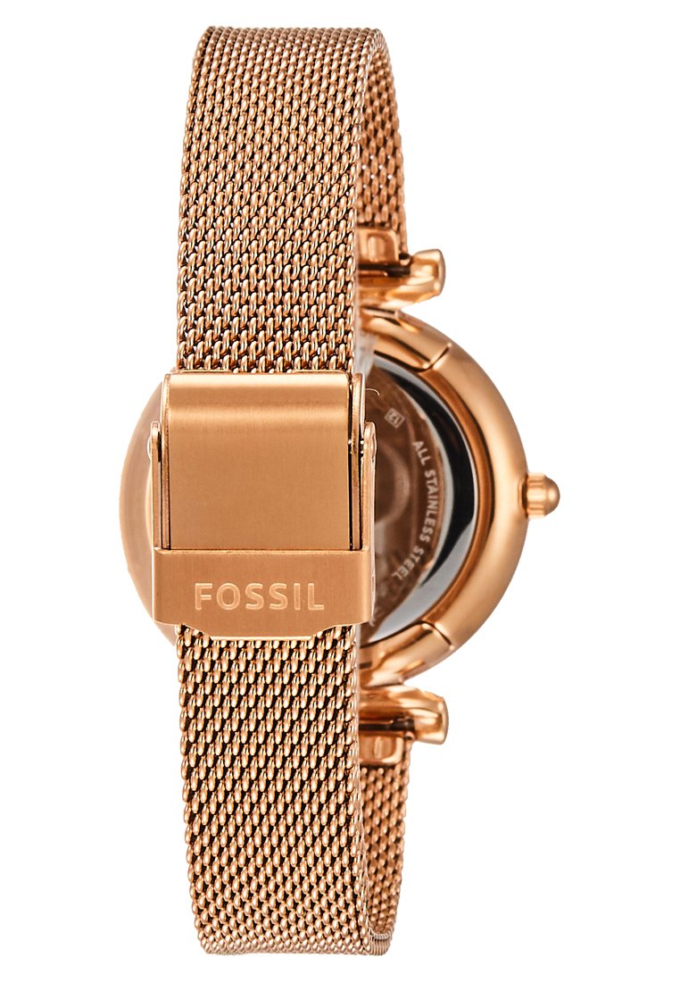 Roségold Damenuhr Carlie Mini Edelstahl Fossil CARLIE Uhr Roségold