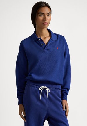 POLO-COLLAR FLEECE PULLOVER - Sweatshirt - heritage royal