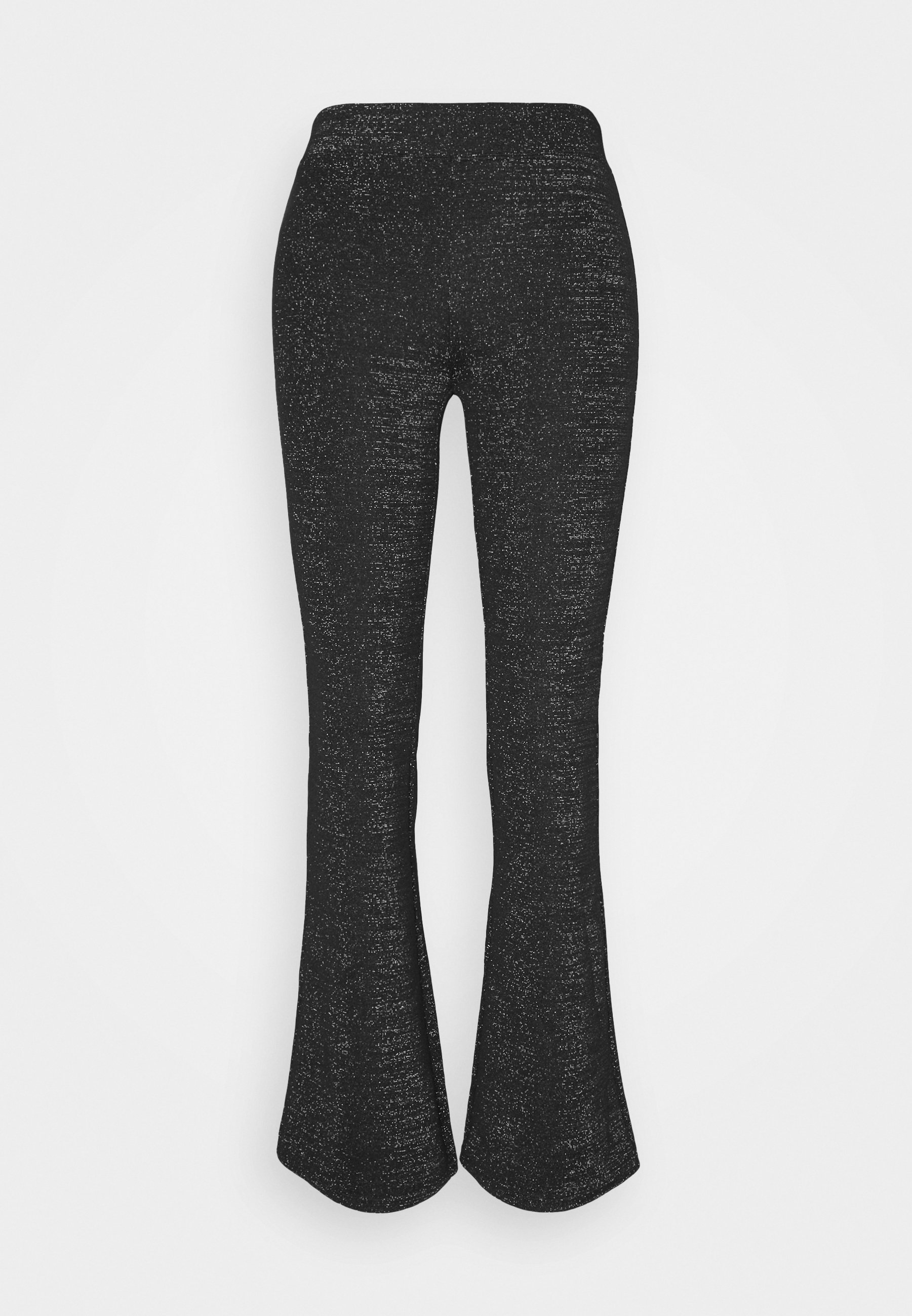 ONLY ONLPAIGE FLARED GLITTER PANT - Broek - black/Zwart - Zalando.nl