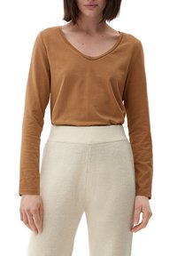 s.Oliver MIT U-AUSSCHNITT - Langarmshirt - sandstein
