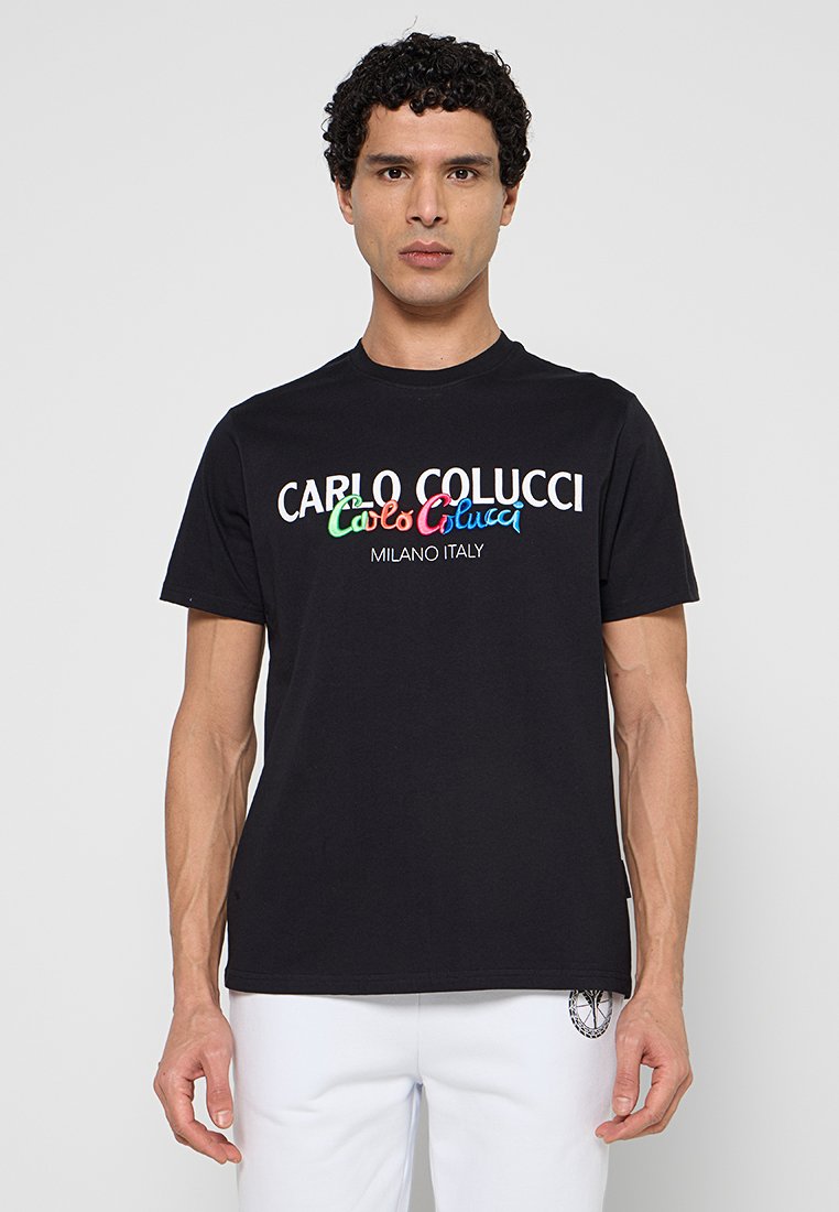 carlo colucci T-shirt print zwart