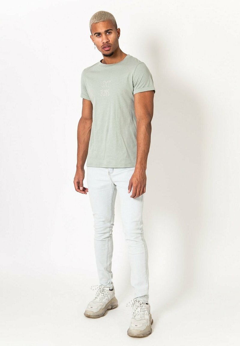 Sixth June Slim fit jeans lichtblauw