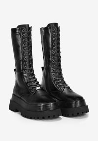Bosanova CON CORDONES - Botas con plataforma - black