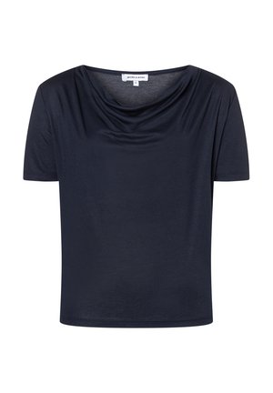 MIT WASSERFALL-AUSSCHNITT - T-Shirt print - marine