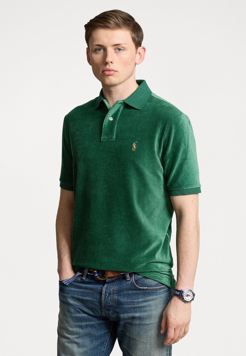 Polo Ralph Lauren CLASSIC FIT KNIT CORDUROY POLO SHIRT - Polo krekls - moss agate