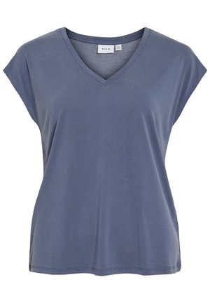 VILA, VIMODALA V NECK - T-shirts basic - vintage indigo