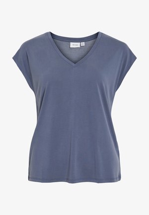 VILA, VIMODALA V NECK - T-shirts basic - vintage indigo