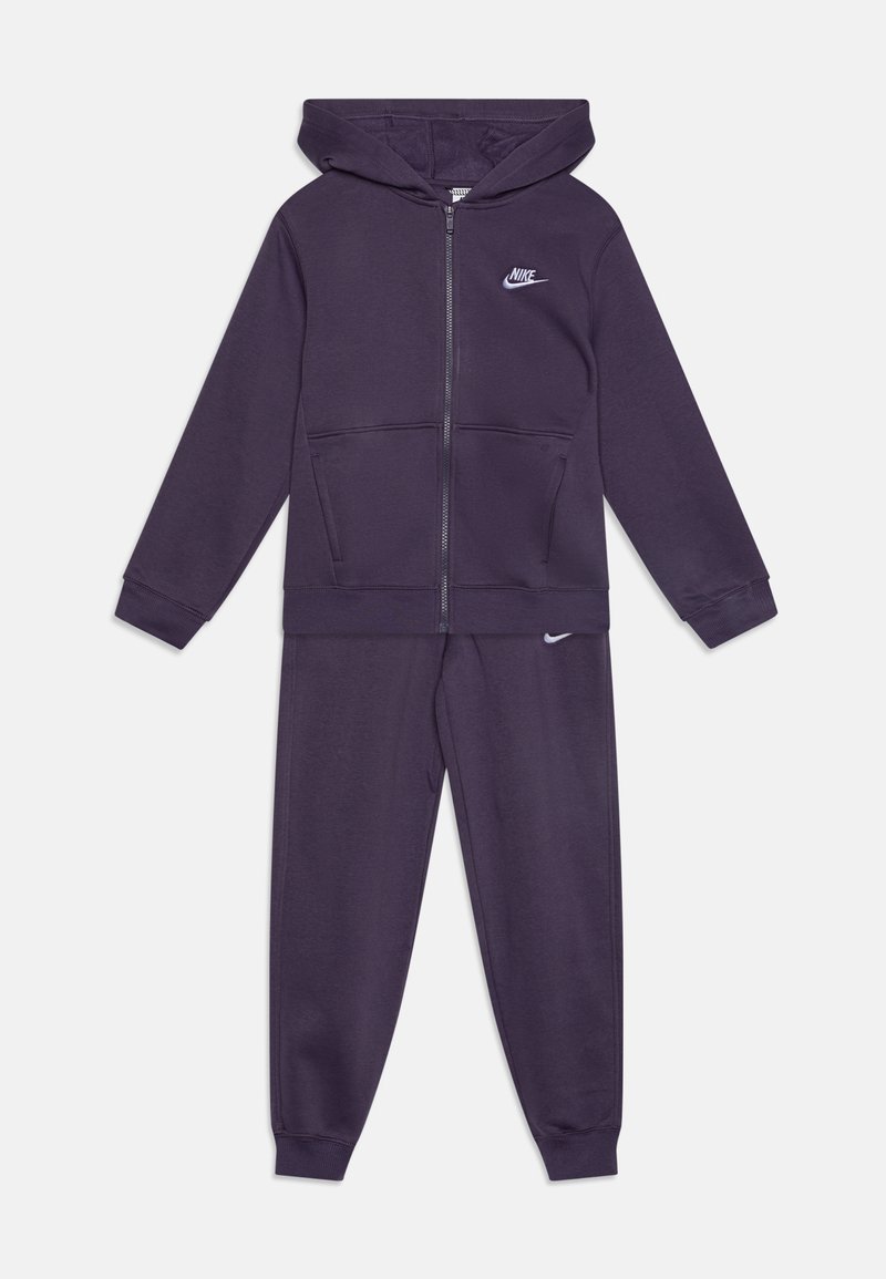 Nike Sportswear SPORTSWEAR CLUB FLEECE - Treniņtērps - dark raisin/white