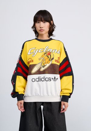 adidas Originals CYCLING CREW - Sweatshirt - yellow/cloud white/black