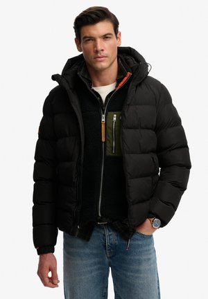 Superdry & Co SUPERDRY HOODED SPORTS PUFFER JACKET... - Winterjacke - black