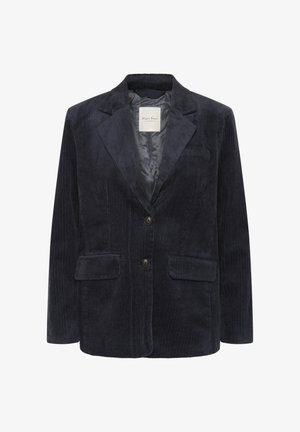 Jūrų laivyno kordūrojo švarkas su išskirtiniu apykakle, dviem priekinėmis kišenėmis, vienu mygtuku užsegamas ir lygiu vidiniu pamušalu. Vertikali raibuliuota tekstūra.