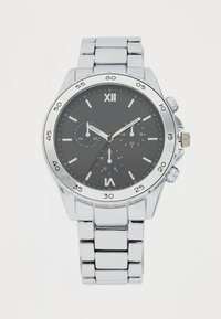 Montre à aiguilles - black and silver coloured