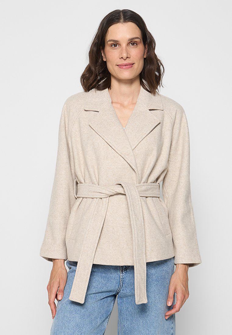 Vero Moda Petite Lichte jas beige mêleerd Vero Moda Petite Lichte jas beige mêleerd