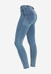 Freddy PUSH-UP - Skinny-Farkut - denim blu medio yellow seams