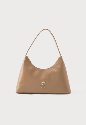 DIAMANTE SHOULDER BAG - Handbag - toffee