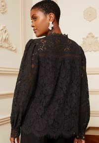 Love & Roses REGULAR FIT - BUTTON THROUGH LONG SLEEVE - Pluus - black