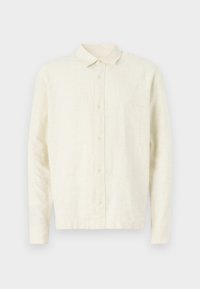 Linen-Blend Button-Through Shirt - Overhemd - almond oil