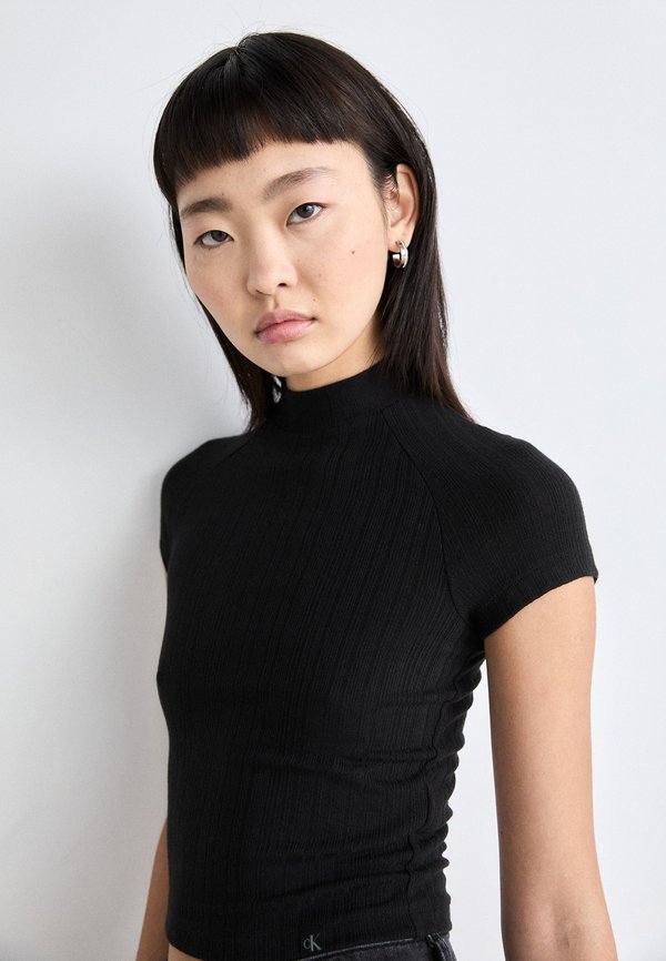 WARM TEXTURE MOCKNECK  - Basic T-shirt4