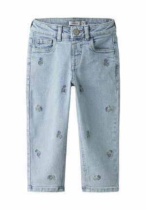 MOM FIT - Laisvo kirpimo džinsai - light blue denim