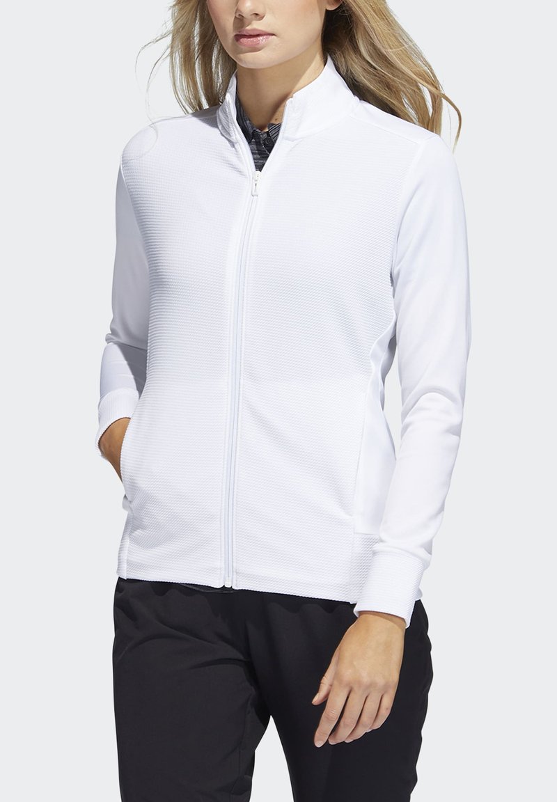 adidas Golf WOMENS TEXTURED FULL ZIP JACKET Trainingsjacke white
