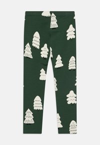 Lindex HAPPY TREE PRINT UNISEX - Leggingek - Nadrágok - dark dusty green