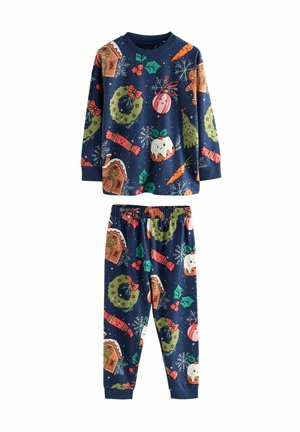 Next, FAMILY XMAS SET - Pigiama - navy festive food