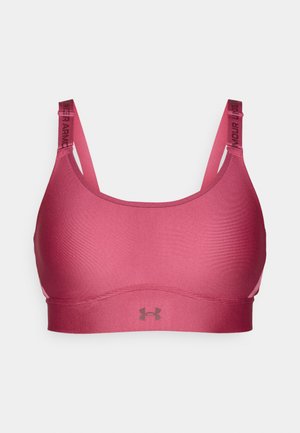 Under Armour INFINITY MID BRA - Sportski grudnjak sa srednje jakom potporom - fuchsia dusk/dark maroon
