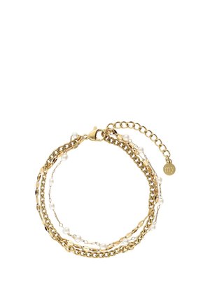 TRIPLE WITH IMITATION PEARLS - Pulsera - goudkleurig