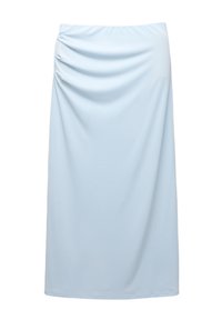 WITH SIDE  MIDI  - A-snit nederdel - light blue