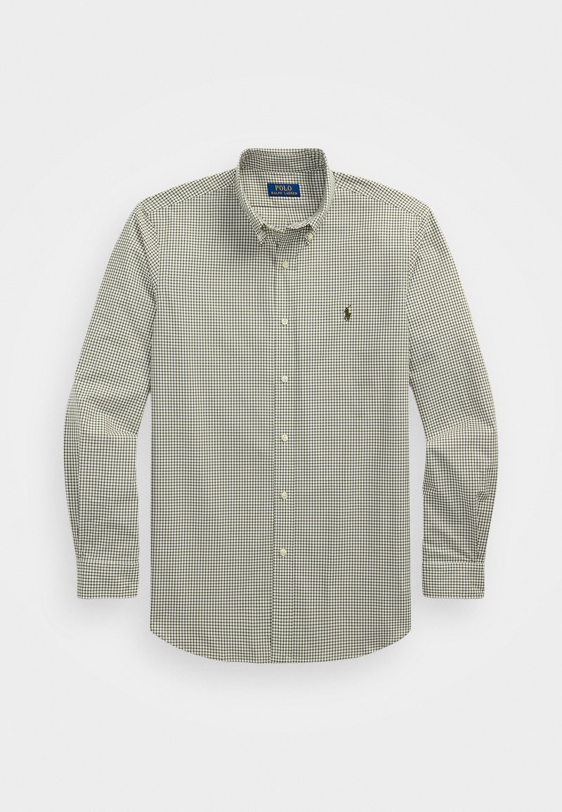 Polo Ralph Lauren CUSTOM FIT CHECKED STRETCH POPLIN SHIRT - Hemd - white/new olive