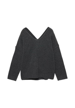SOFT V-NECK - Pulóver - dark grey