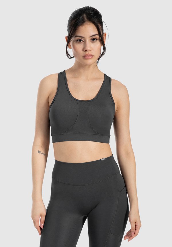 CANDACE RACERBACK - Sport-BH mit mittlerer Stützkraft - anthrazit