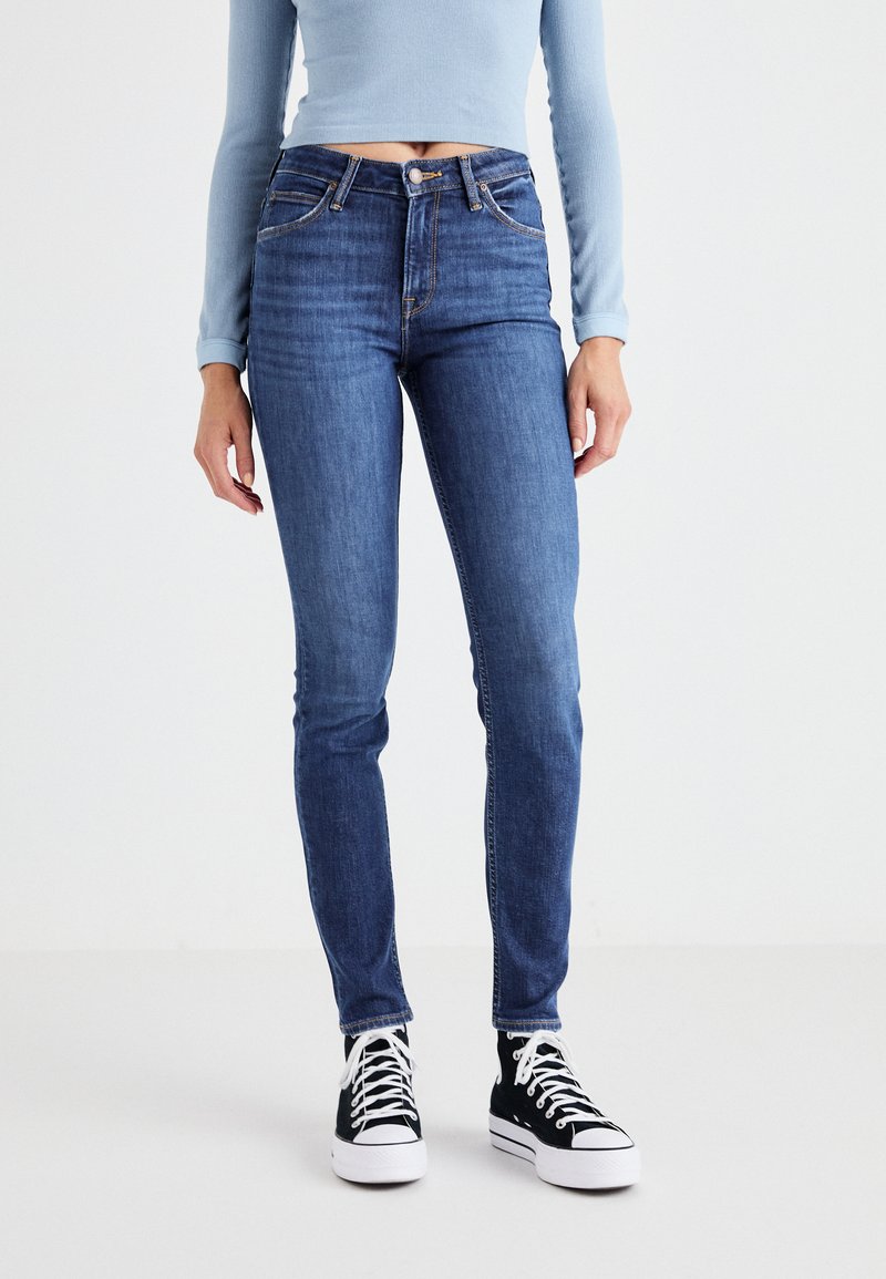 Jeans Lee Scarlett Donna Vita Alta - Modello Skinny Fit Alla Caviglia