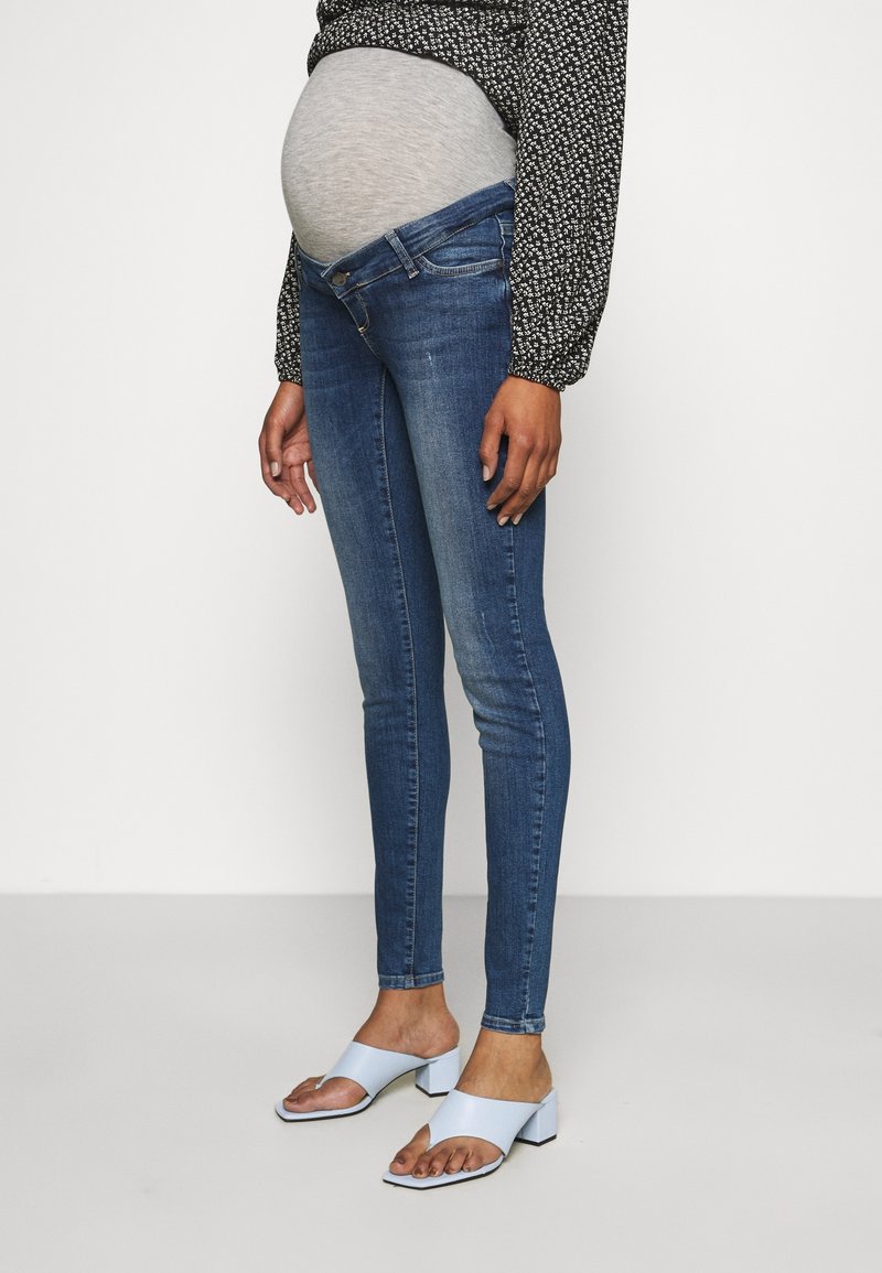 MAMALICIOUS Skinny-Farkut - blue denim