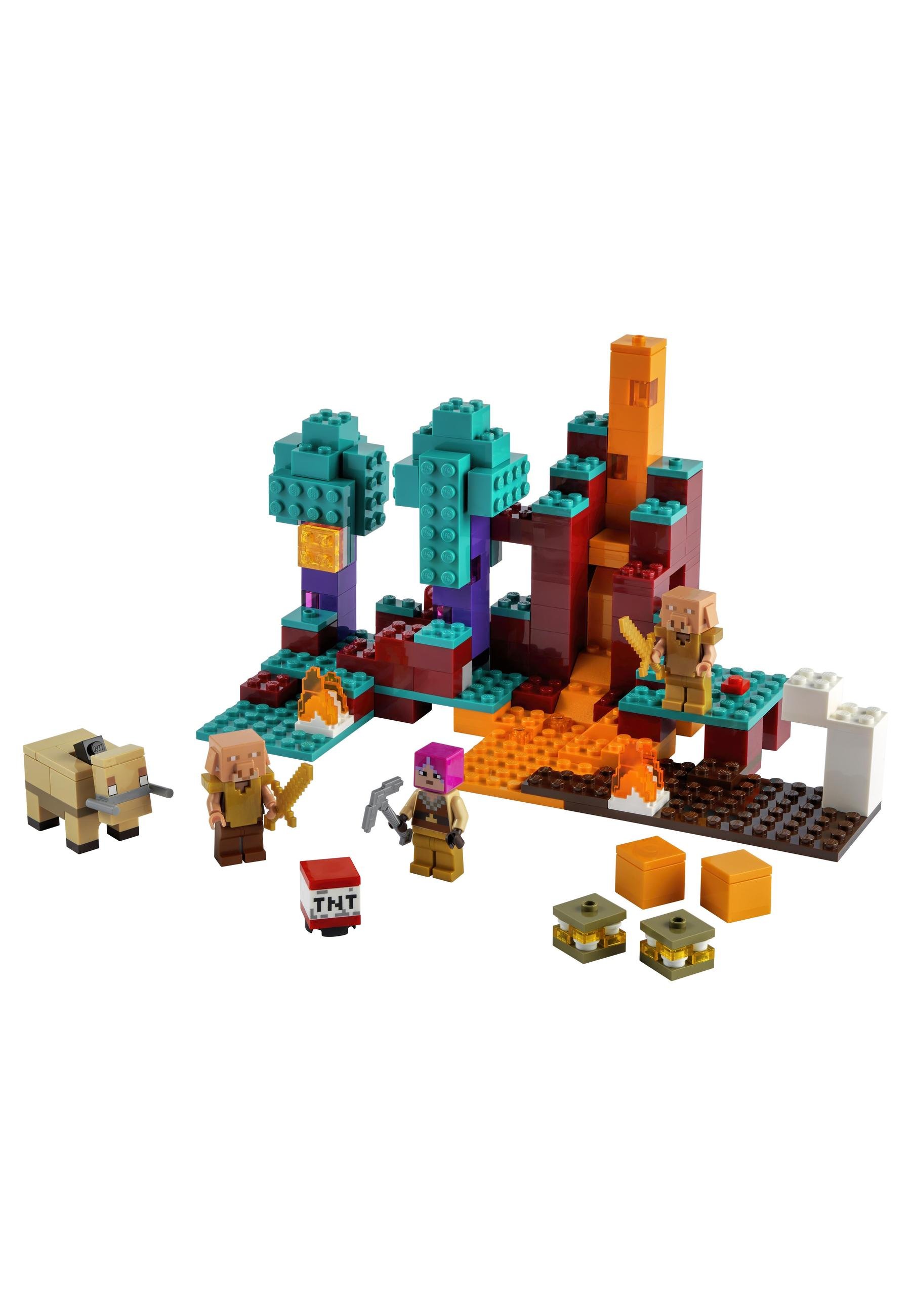LEGO 21168 MINECRAFT THE WARPED FOREST WITH HUNTRESS, PIGLIN AND
