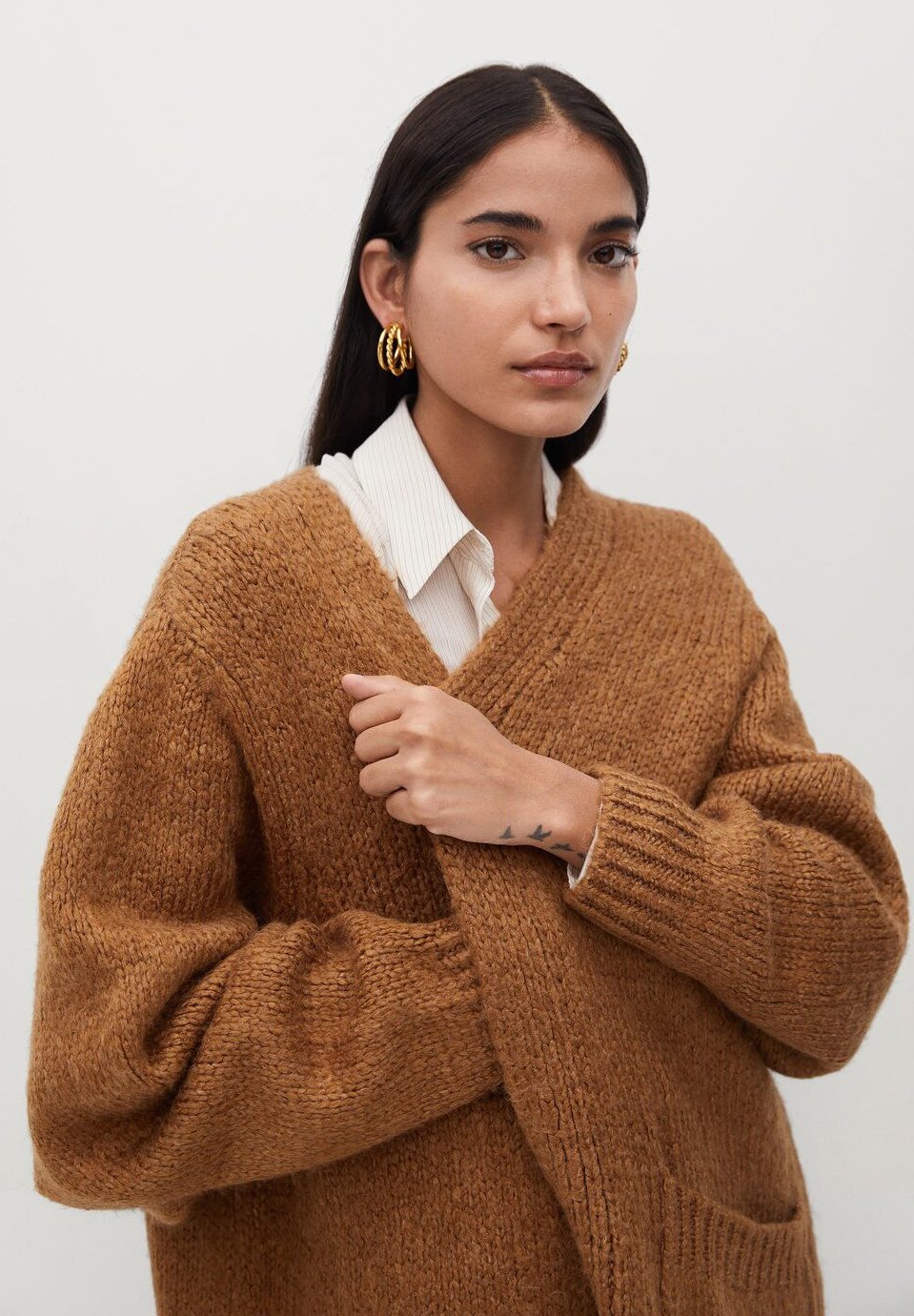 Gilet camel mango Clearance