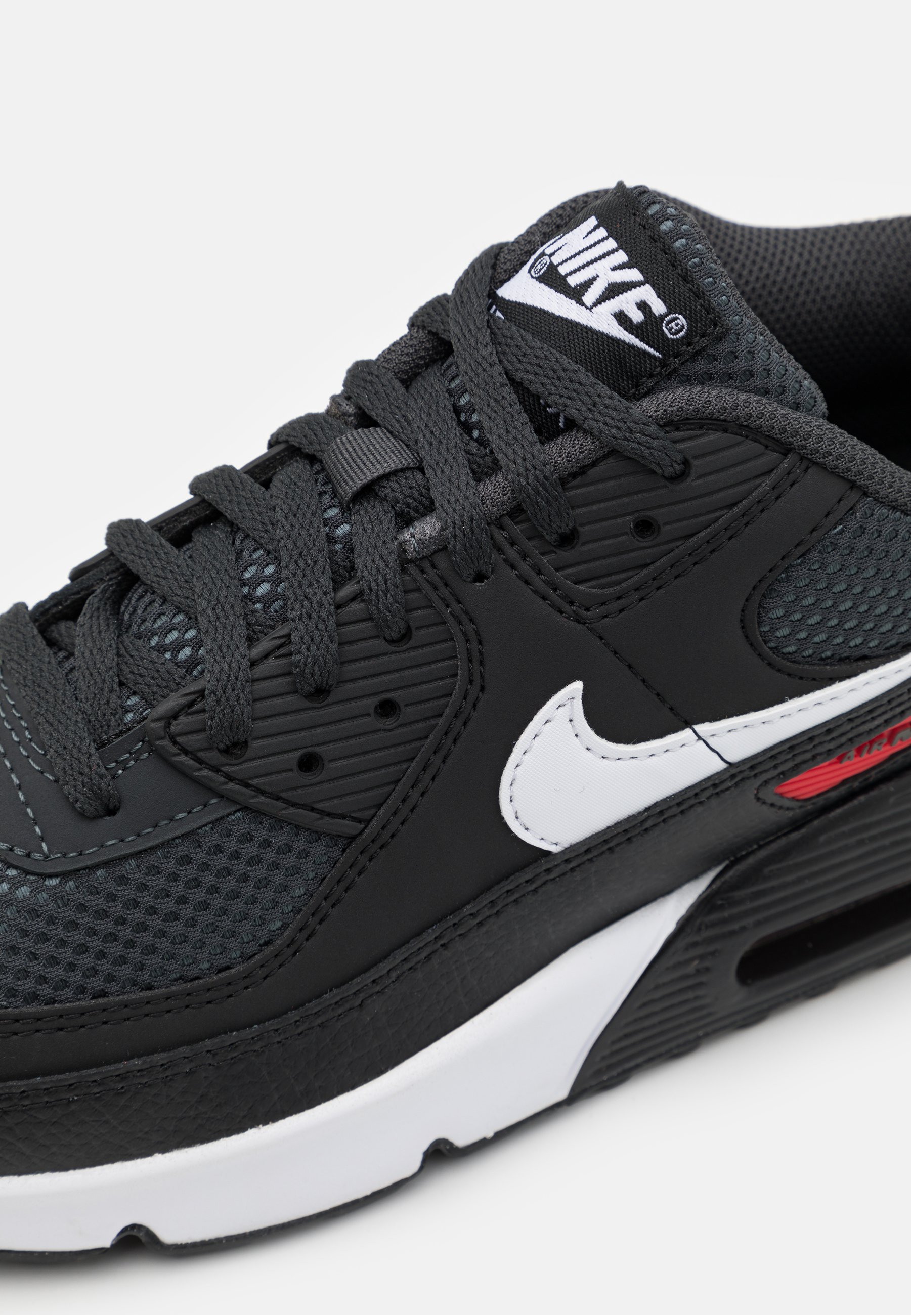 Nike Sportswear AIR MAX 90 UNISEX - Trainers - dark smoke  grey/white/black/university red/black - Zalando.co.uk